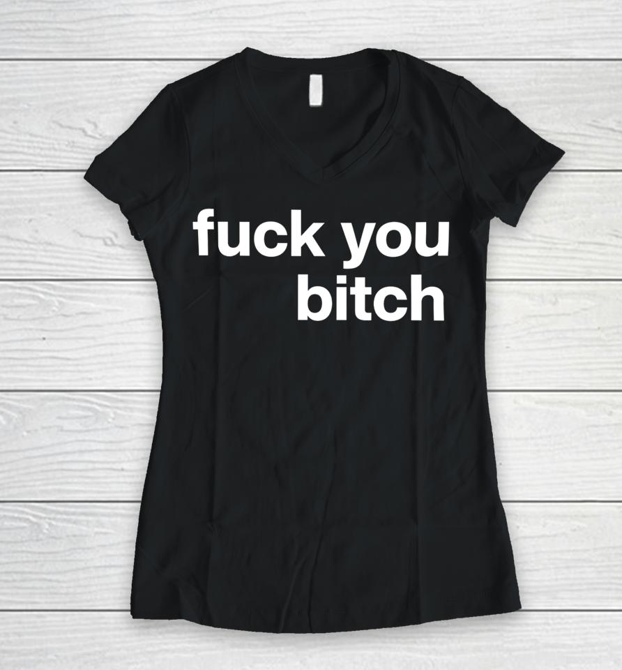 Censored Men Fuck You Bitch Women V-Neck T-Shirt
