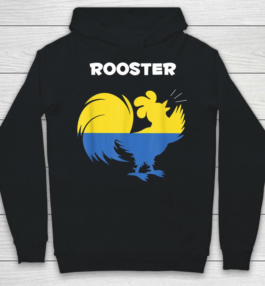 Ceramic Rooster Support Ukraine Funny Meme Ukrain Flag Hoodie