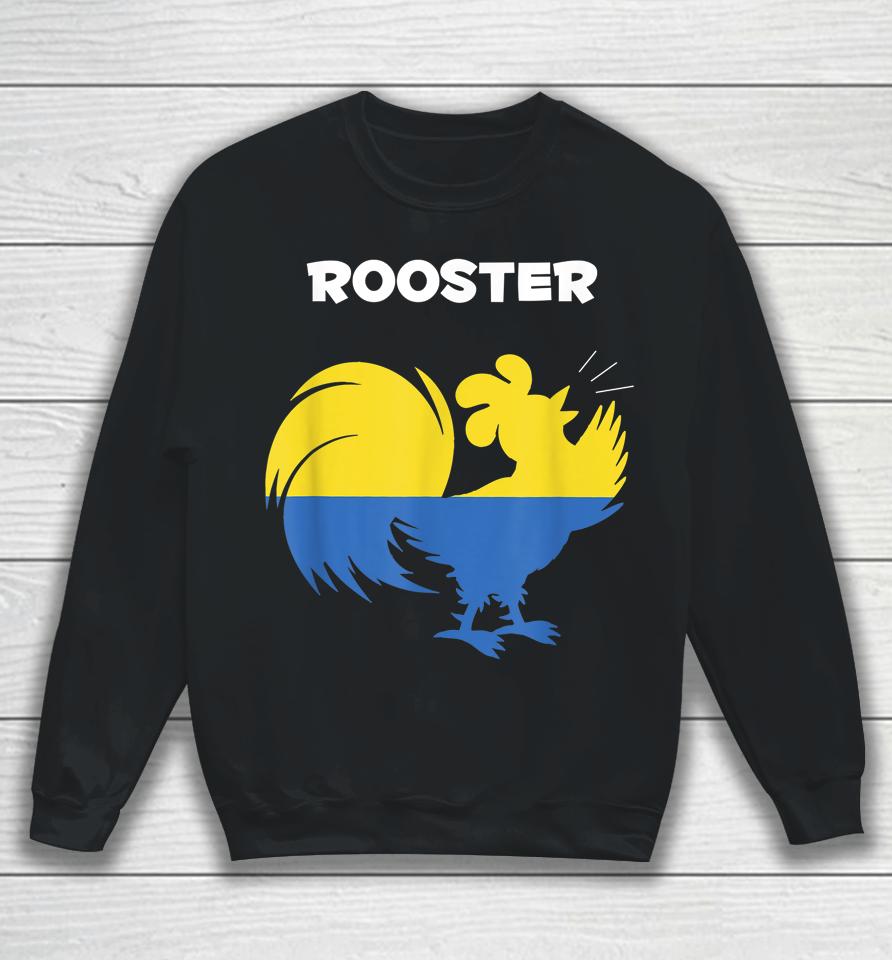 Ceramic Rooster Support Ukraine Funny Meme Ukrain Flag Sweatshirt