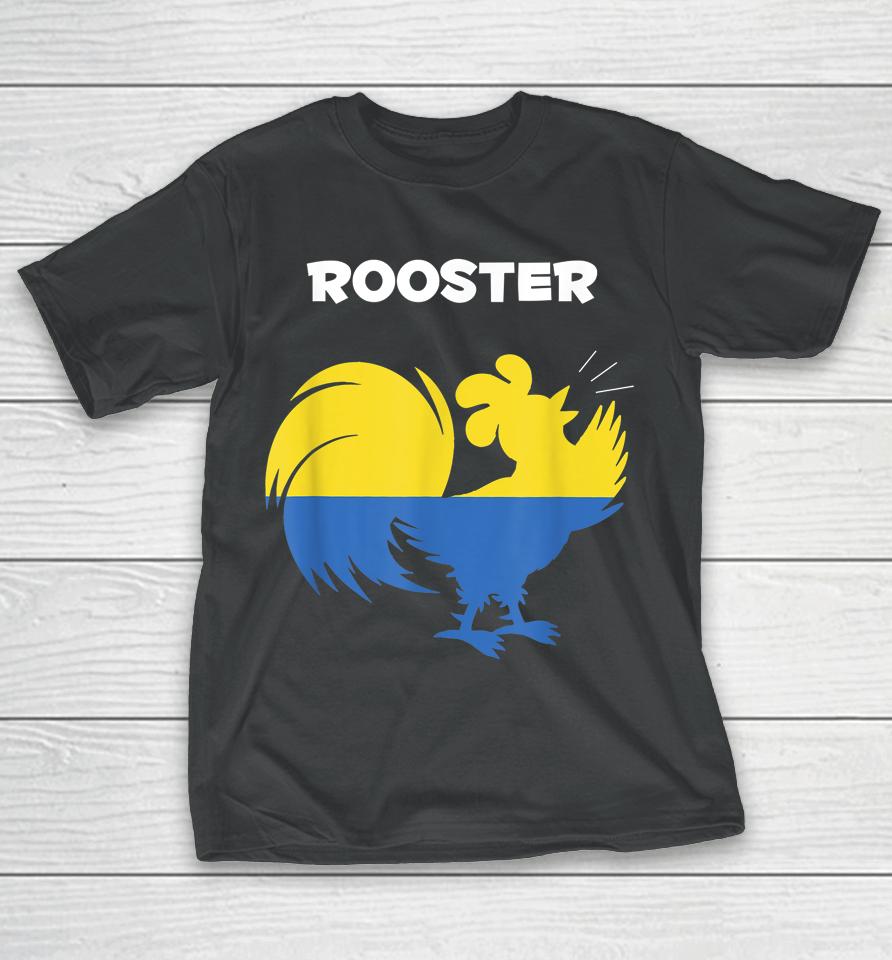 Ceramic Rooster Support Ukraine Funny Meme Ukrain Flag T-Shirt