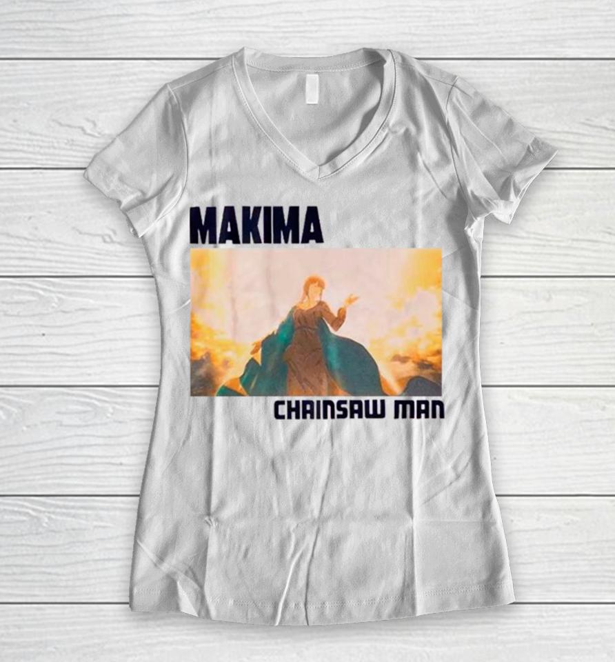 Chainsaw Man Makima Ethereal Women V-Neck T-Shirt