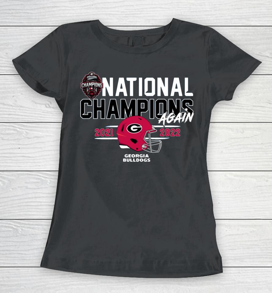 Champion Black Georgia Bulldogs Back-To-Back College Football Playoff National Champions 2023 Women T-Shirt
