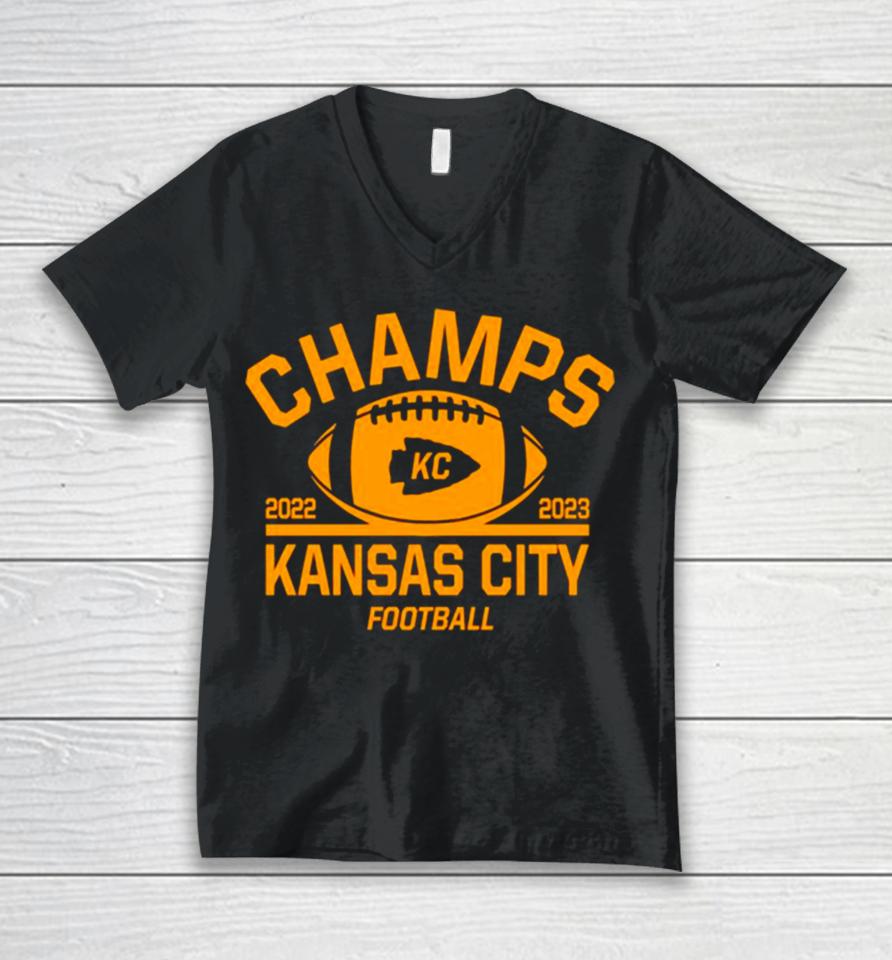 Champs Kansas City Football Chiefs Super Bowl Unisex V-Neck T-Shirt