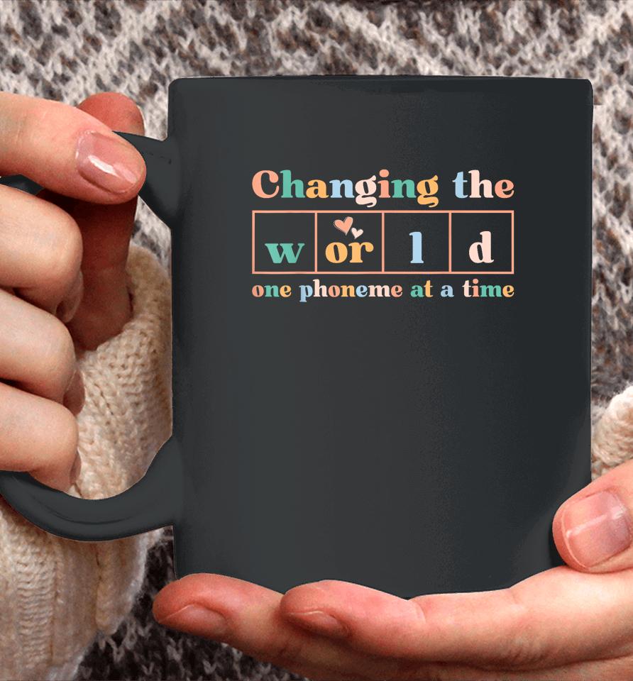 Changing The World One Phoneme At A Time Dyslexia Teacher Coffee Mug
