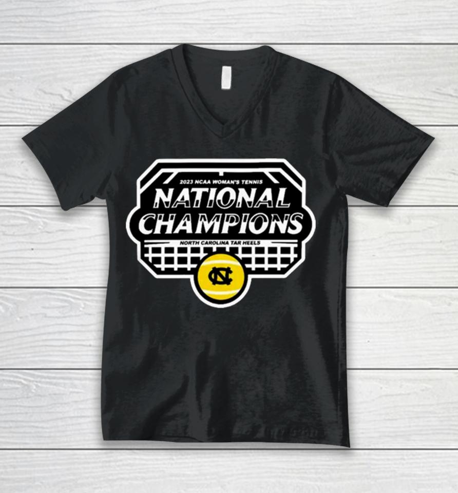 Chapel Hills 2023 National Champion 2023 Ncaa Woman’s Tennis North Carolina Tar Heels T Unisex V-Neck T-Shirt