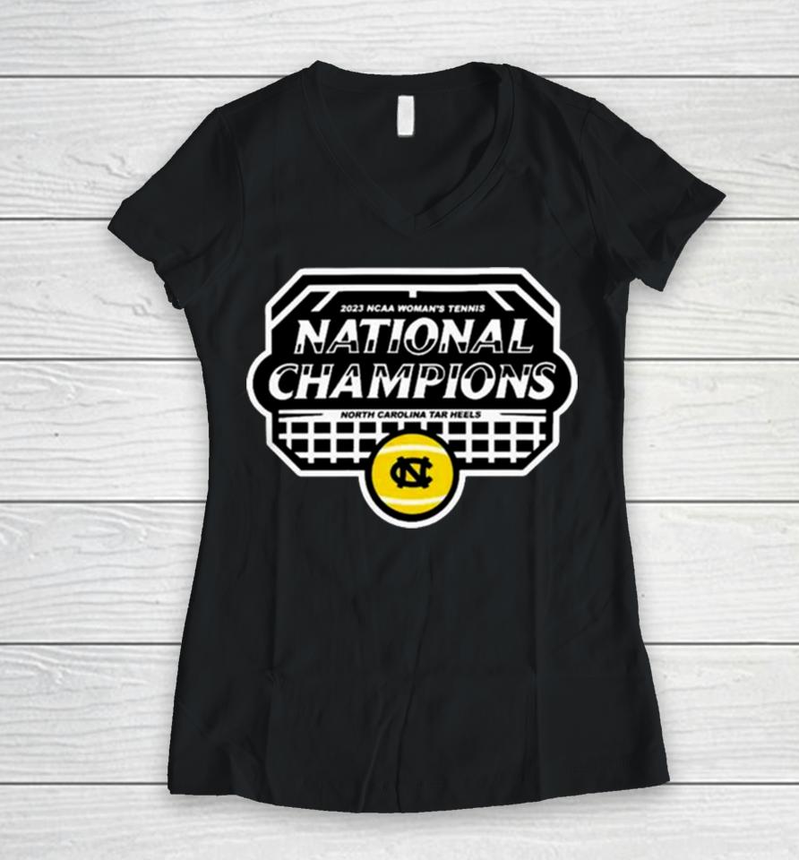 Chapel Hills 2023 National Champion 2023 Ncaa Woman’s Tennis North Carolina Tar Heels T Women V-Neck T-Shirt