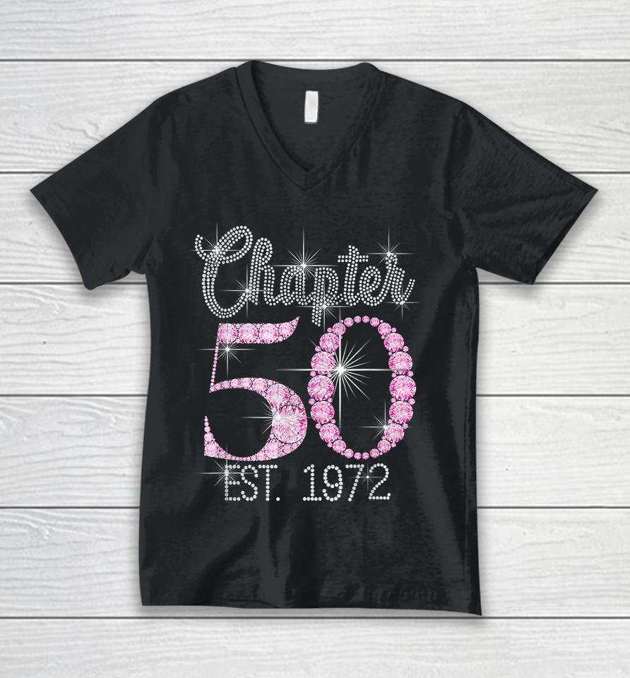 Chapter 50 Est 1972 50Th Birthday Gift For Womens Unisex V-Neck T-Shirt
