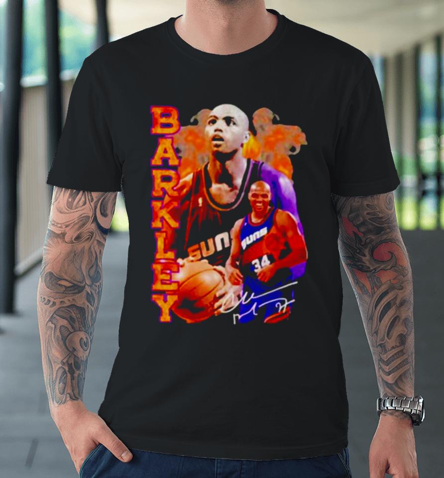 Charles Barkley Basketball Player Signature Premium T-Shirt