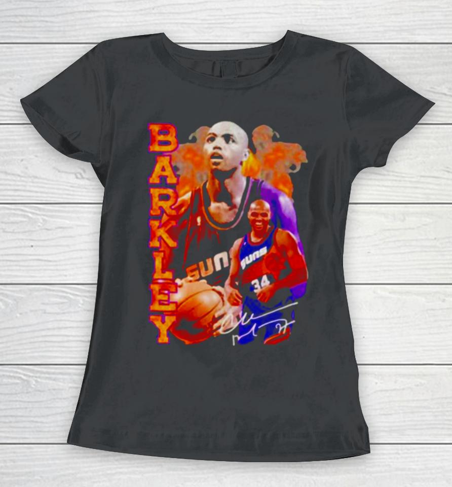 Charles Barkley Basketball Player Signature Women T-Shirt