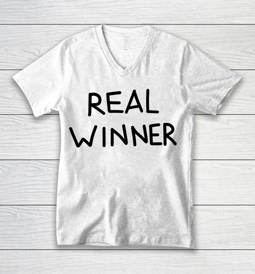Charli Xcx Wearing Real Winner Unisex V-Neck T-Shirt