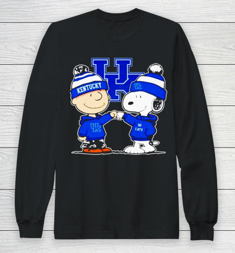 Charlie Brown And Snoopy Go Kentucky Wildcats Long Sleeve T-Shirt