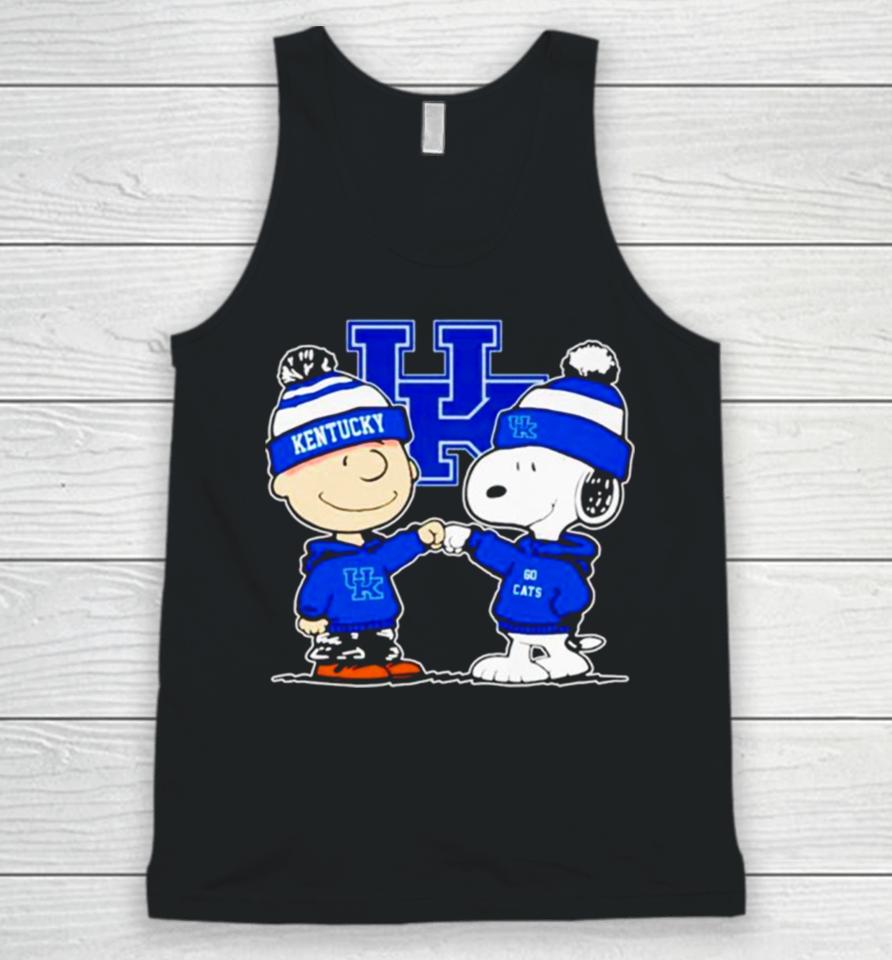 Charlie Brown And Snoopy Go Kentucky Wildcats Unisex Tank Top