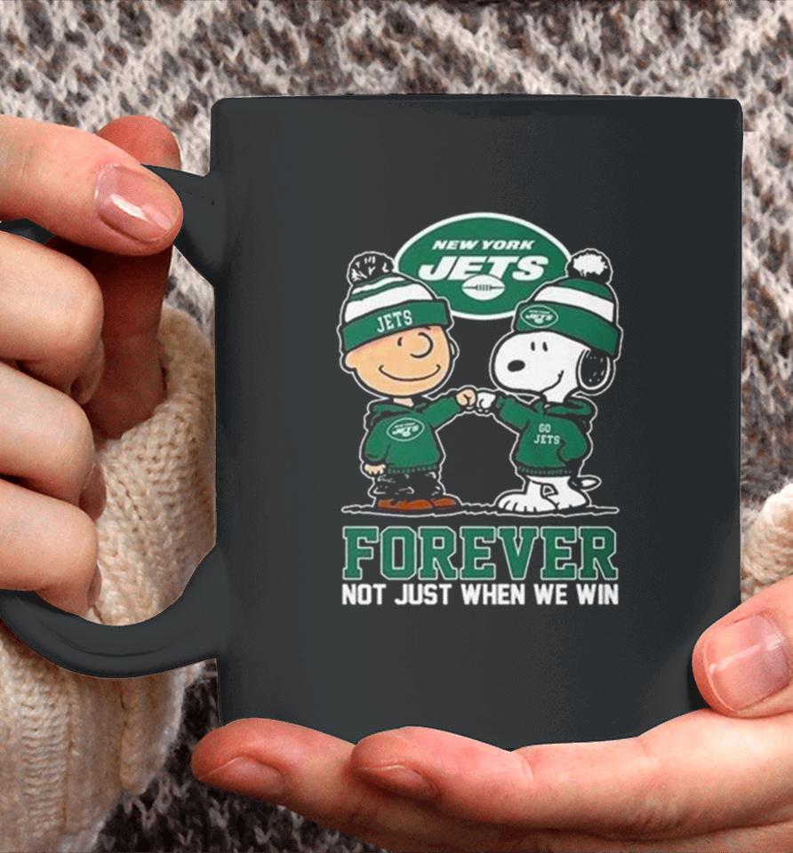 Charlie Brown And Snoopy New York Jets Forever Not Just When We Win Coffee Mug