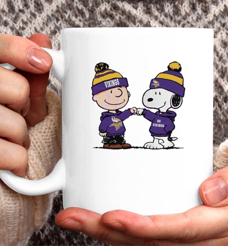 Charlie Brown And Snoopy Nfl Minnesota Vikings Football Go Vikings Cartoon Coffee Mug