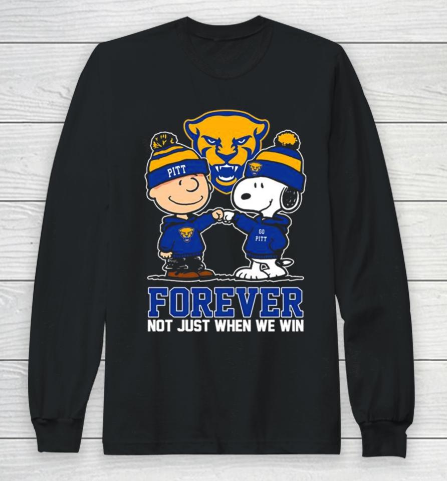 Charlie Brown And Snoopy Pittsburgh Panthers Forever Not Just When We Win Long Sleeve T-Shirt