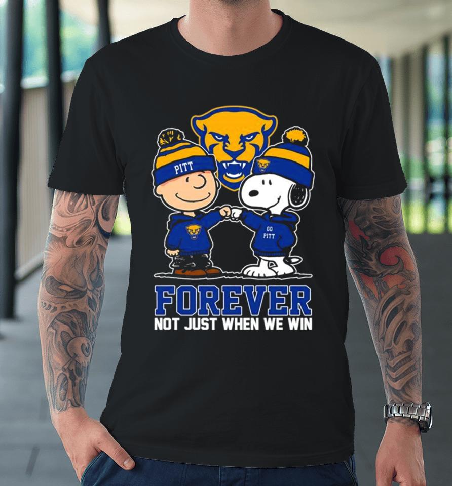 Charlie Brown And Snoopy Pittsburgh Panthers Forever Not Just When We Win Premium T-Shirt
