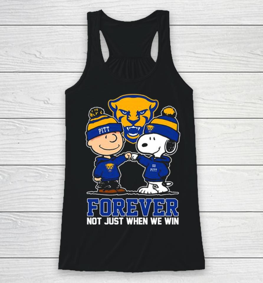 Charlie Brown And Snoopy Pittsburgh Panthers Forever Not Just When We Win Racerback Tank