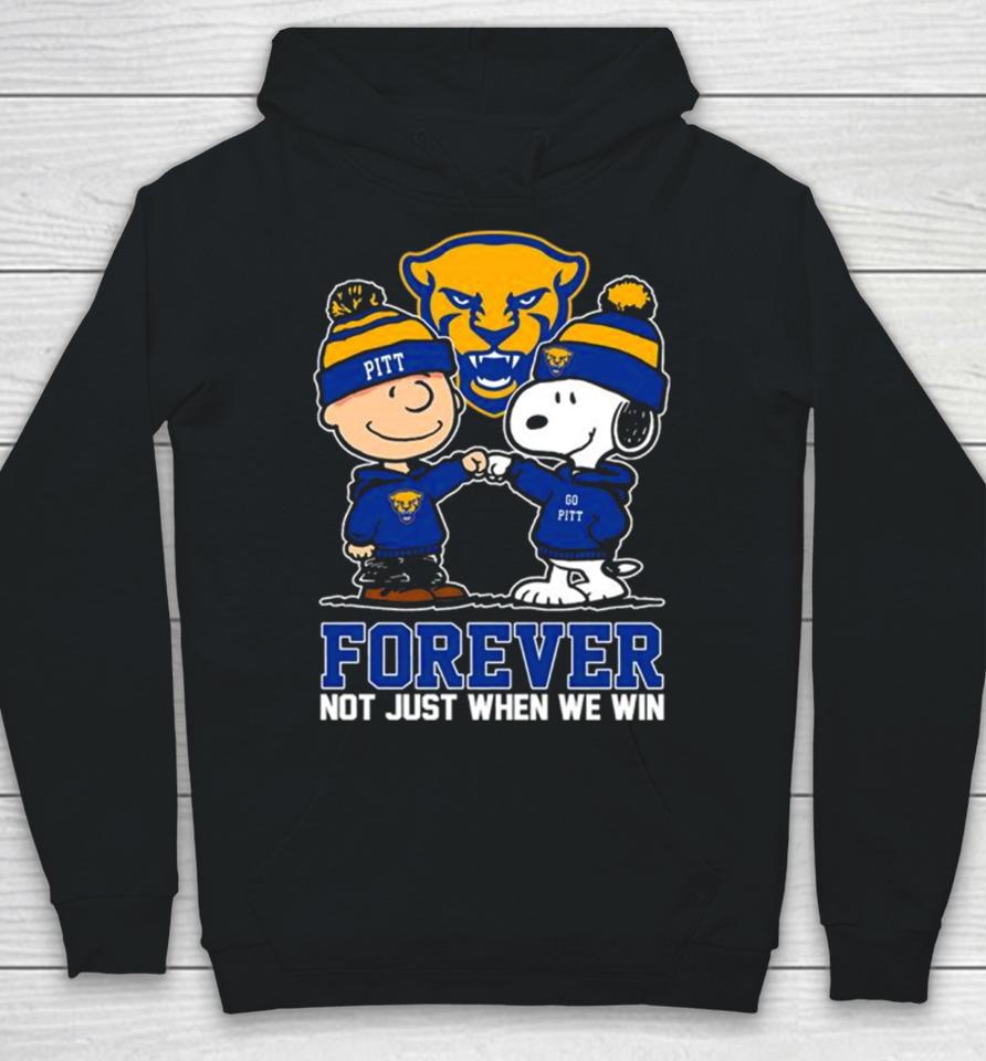 Charlie Brown And Snoopy Pittsburgh Panthers Forever Not Just When We Win Hoodie