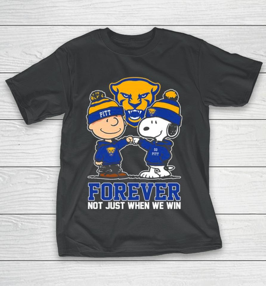 Charlie Brown And Snoopy Pittsburgh Panthers Forever Not Just When We Win T-Shirt