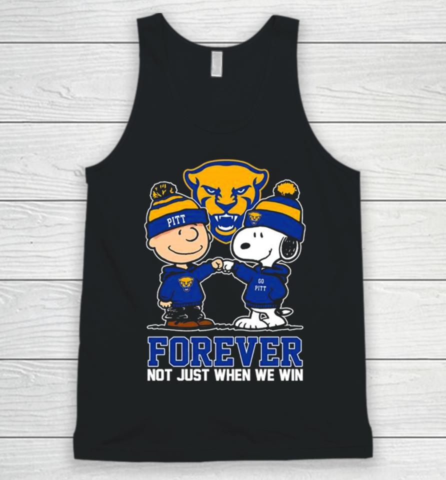 Charlie Brown And Snoopy Pittsburgh Panthers Forever Not Just When We Win Unisex Tank Top