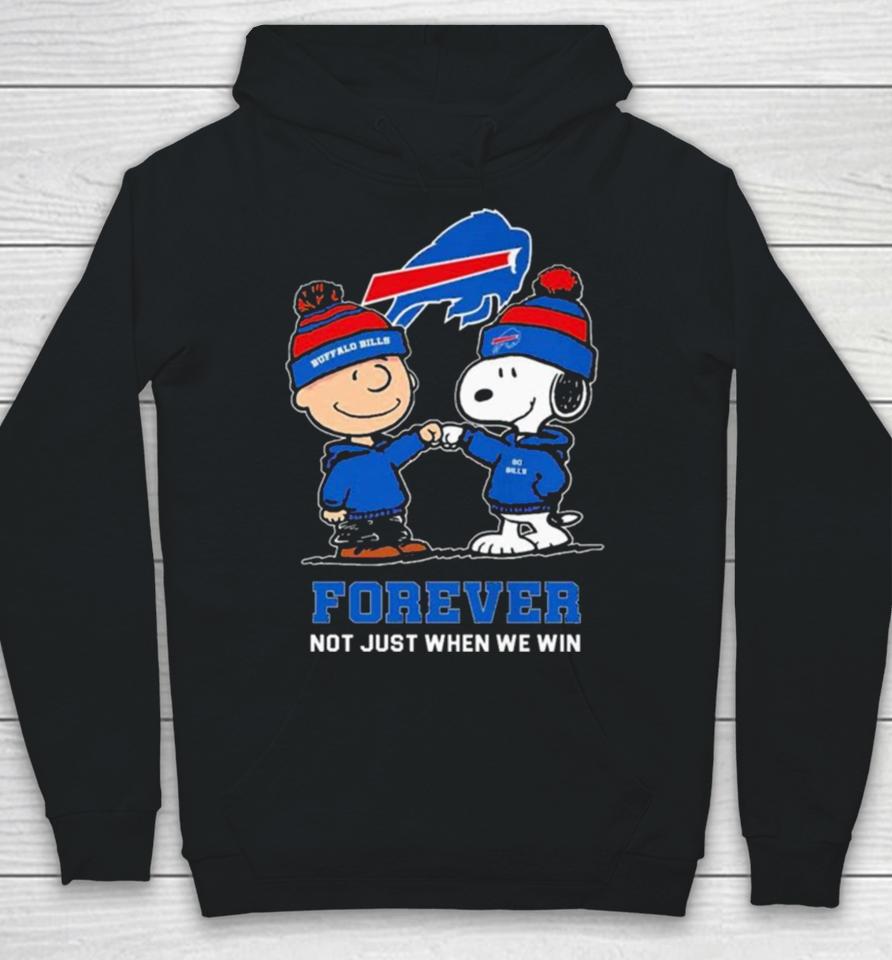 Charlie Brown Fist Bump Snoopy Buffalo Bills Forever Not Just When We Win Hoodie