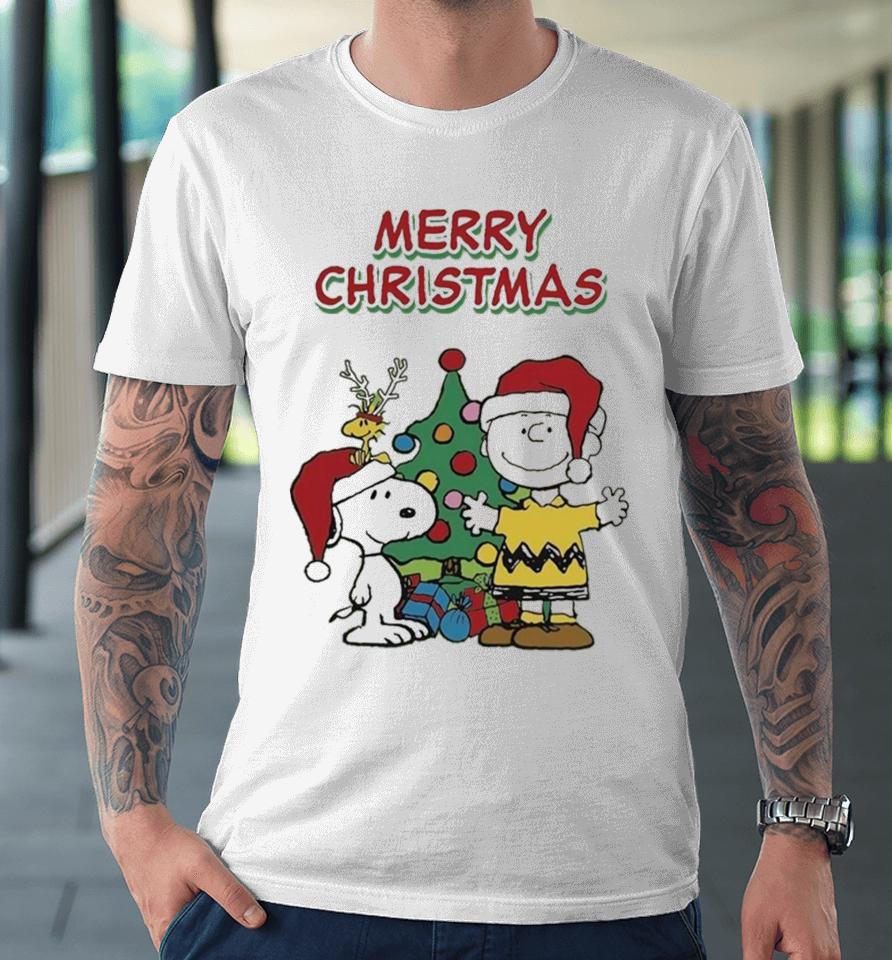Charlie Brown With Snoopy Merry Xmas Happy Christmas Premium T-Shirt