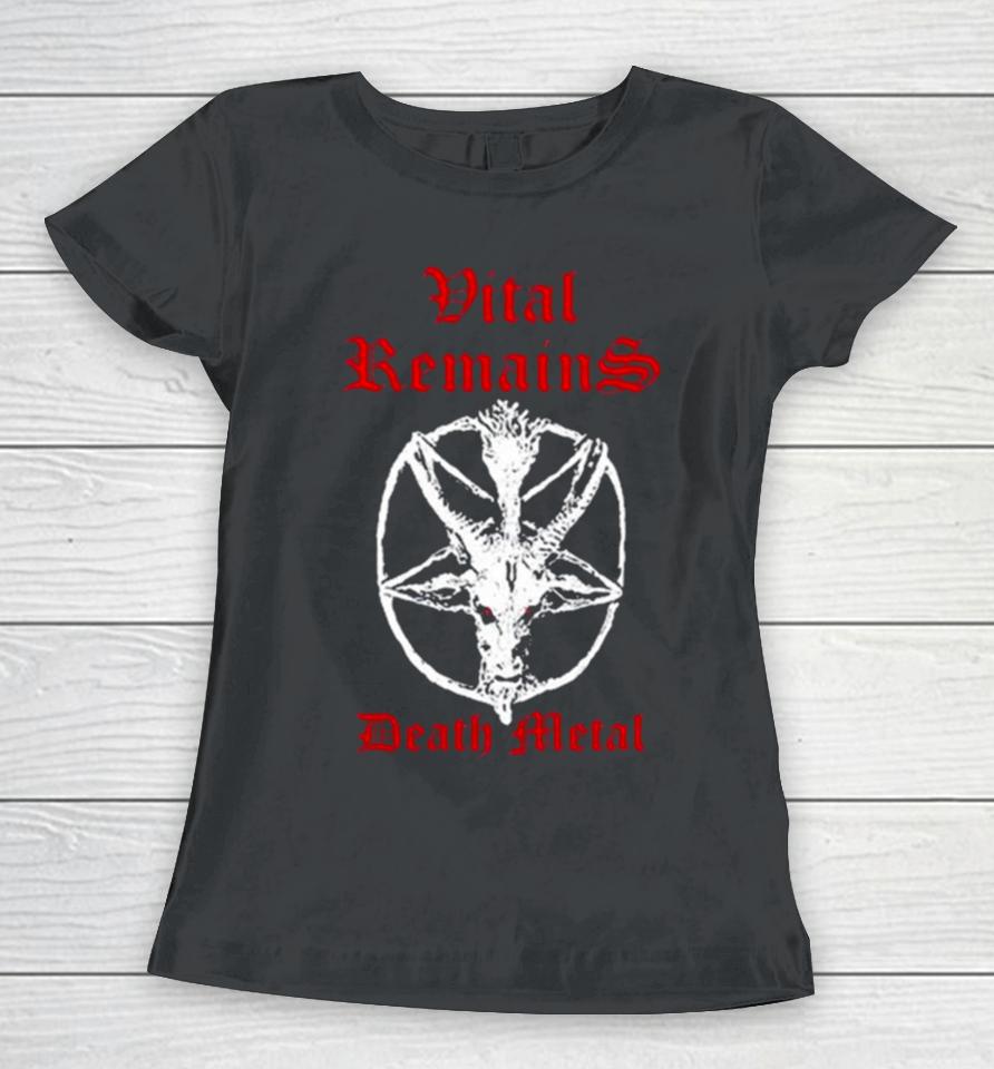 Charlie Kirk Vital Remains Death Metal Women T-Shirt