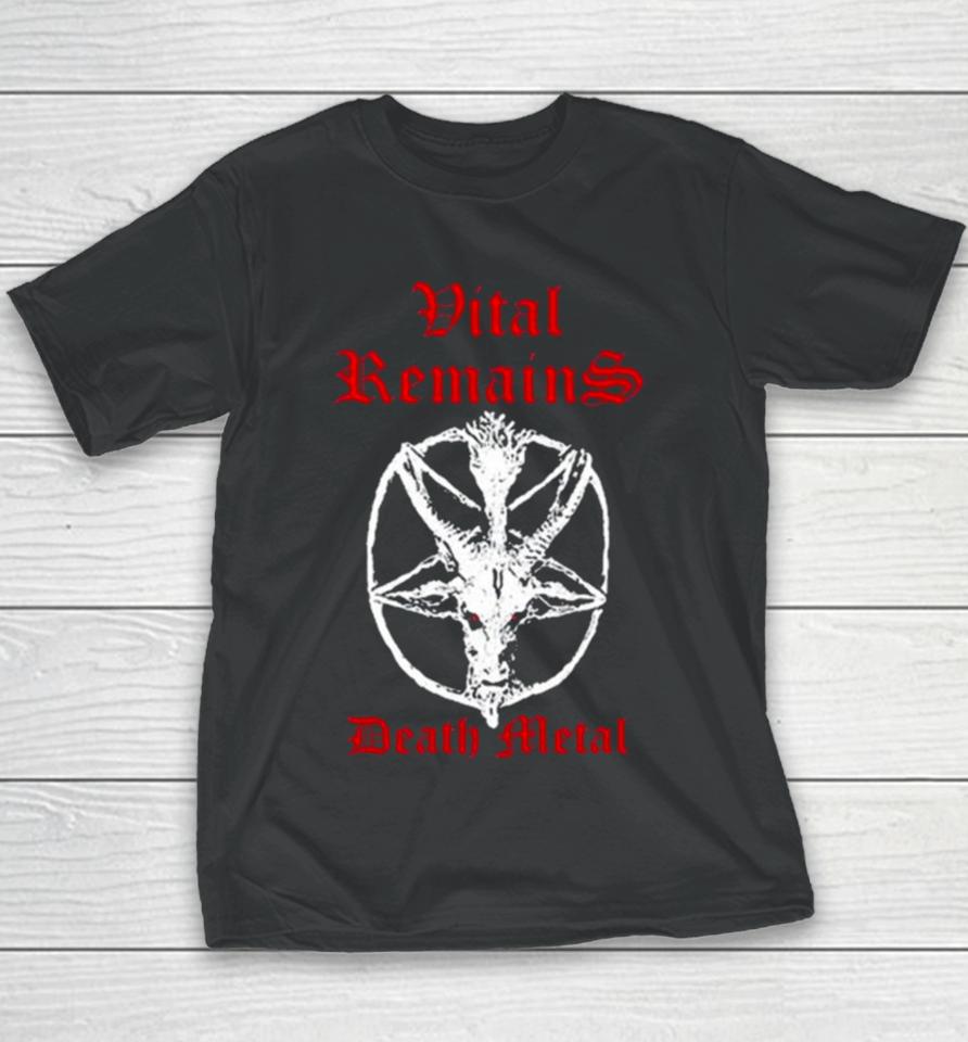 Charlie Kirk Vital Remains Death Metal Youth T-Shirt