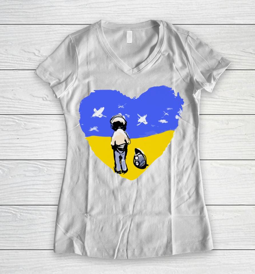 Charlie Mackesy Ukraine Women V-Neck T-Shirt