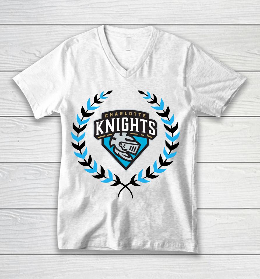 Charlotte Knights Champion Laurels Unisex V-Neck T-Shirt