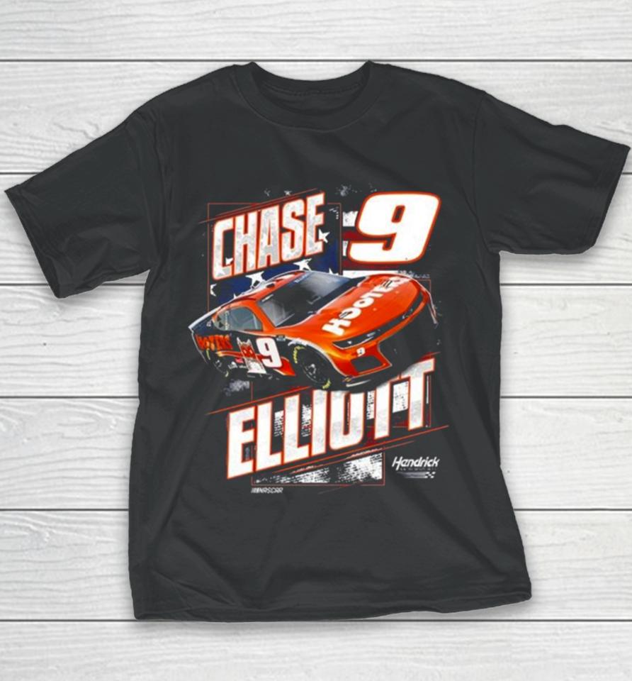 Chase Elliott Hendrick Motorsports Team Collection Navy Hooters Patriotic 2024 Youth T-Shirt