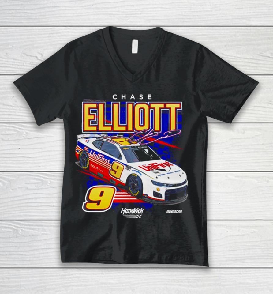 Chase Elliott Hendrick Motorsports Team Collection Youth Unifirst Car Unisex V-Neck T-Shirt