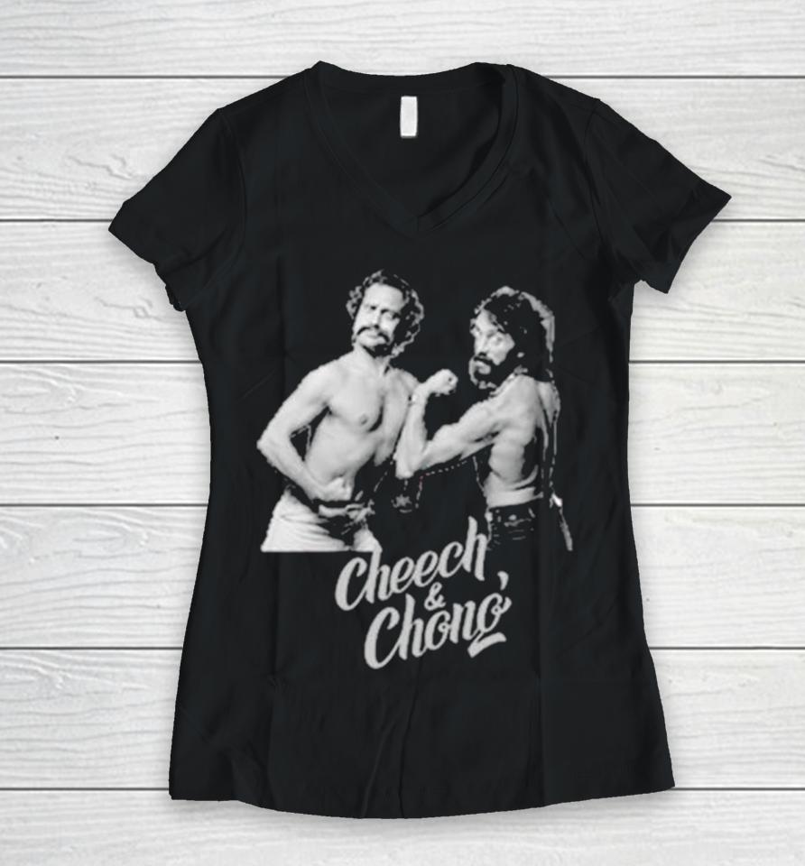 Cheech Marin And Tommy Chong Classic Women V-Neck T-Shirt