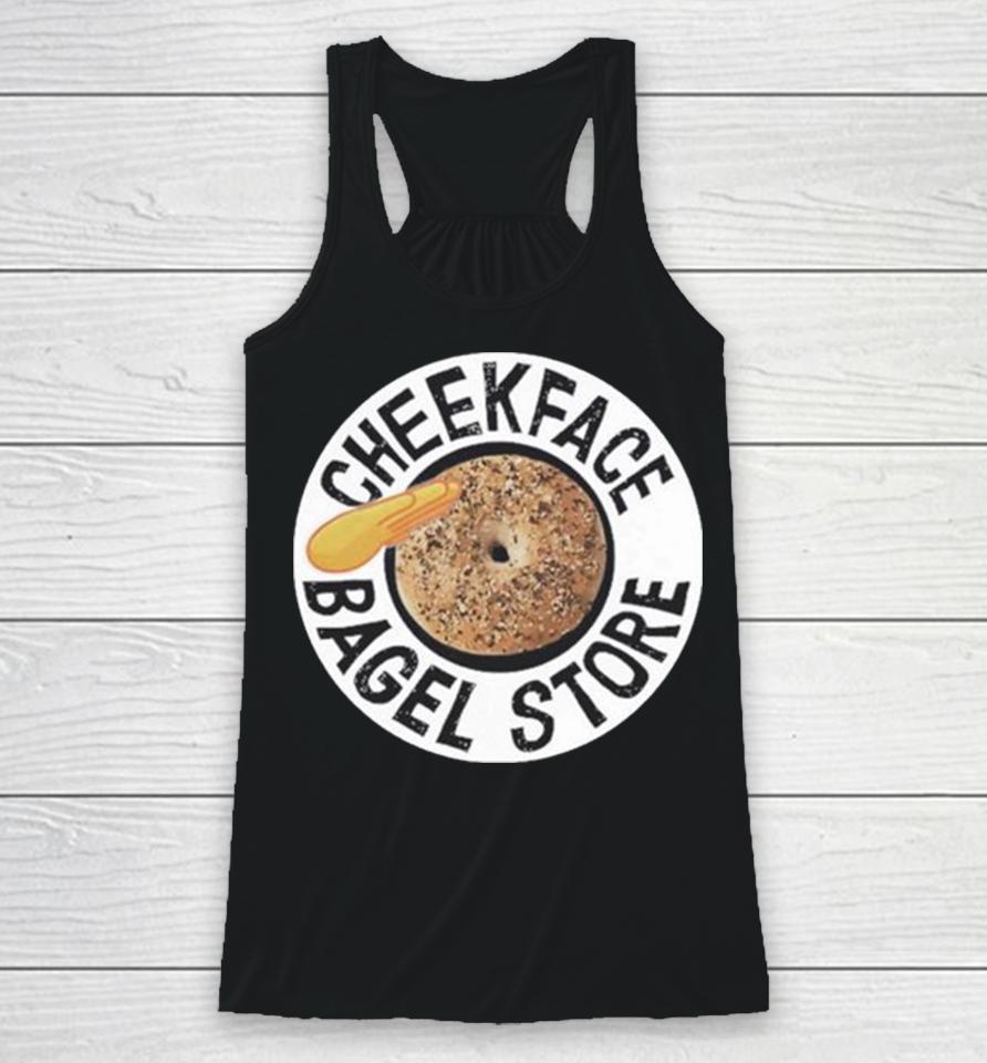 Cheekface Bagel Donut Black Sesame, White Sesame Racerback Tank