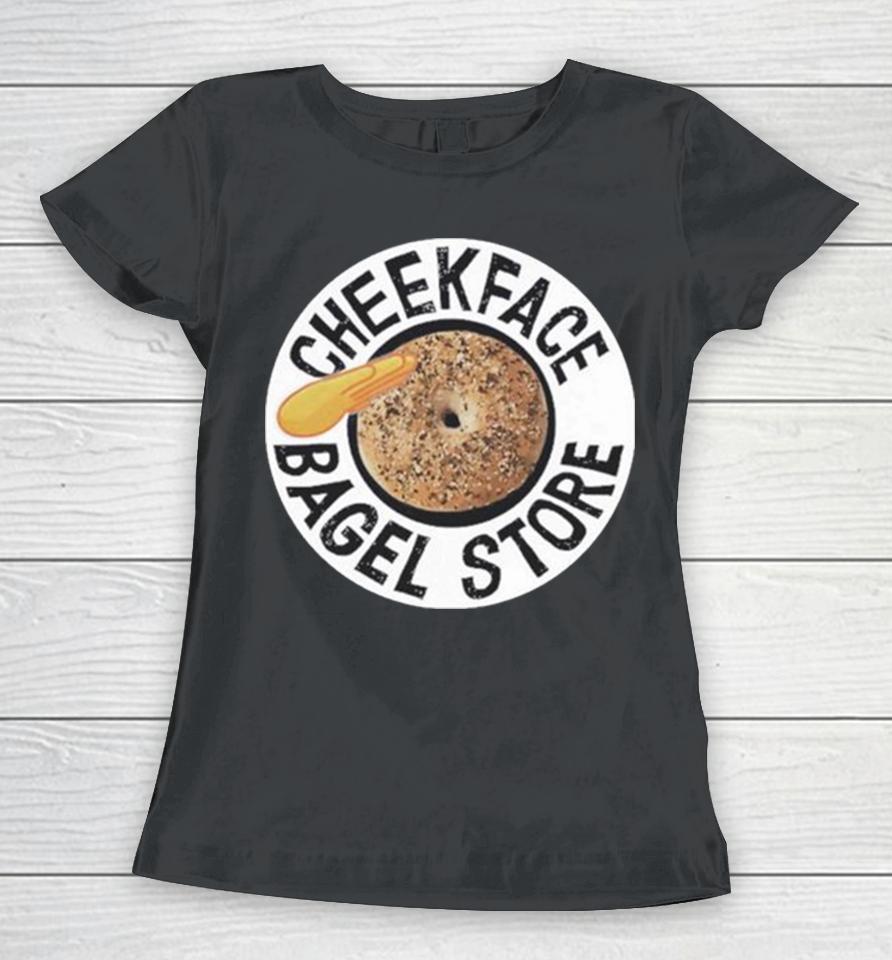 Cheekface Bagel Donut Black Sesame, White Sesame Women T-Shirt