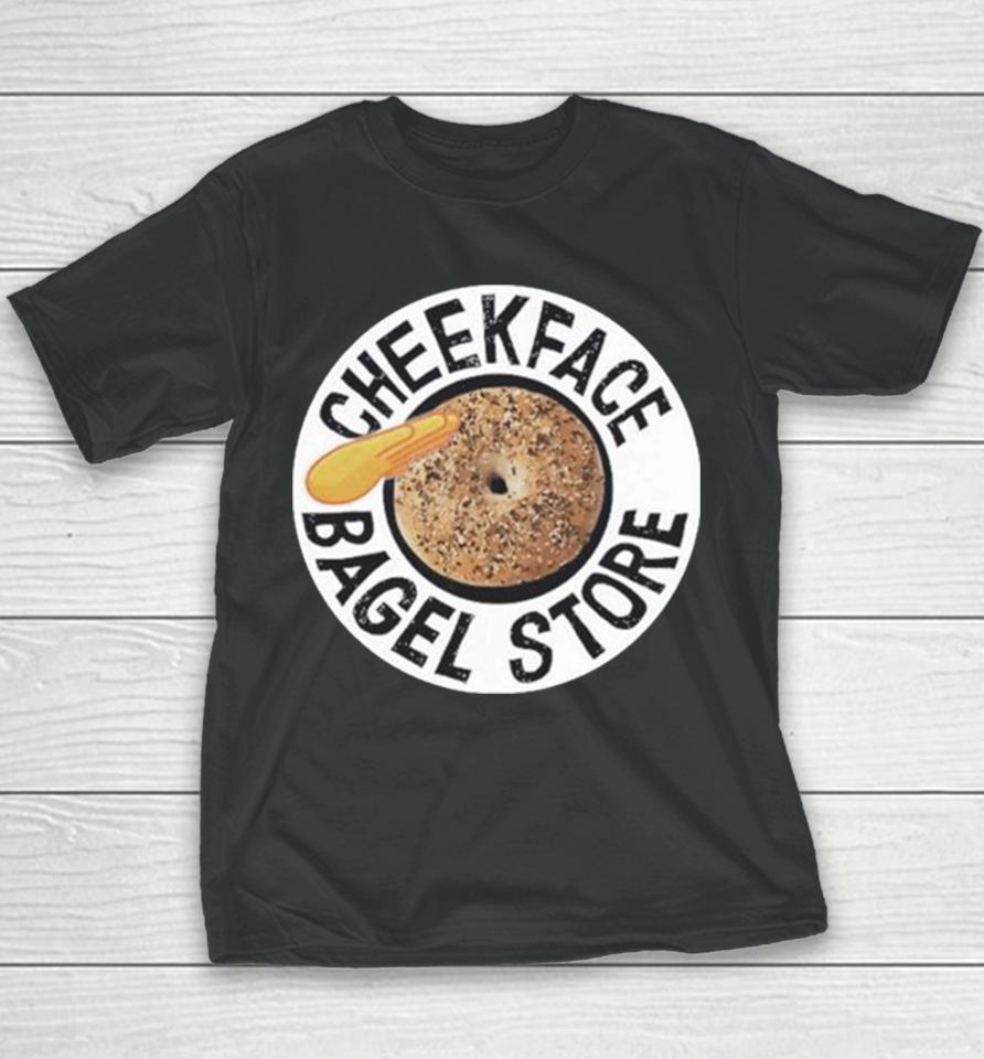 Cheekface Bagel Donut Black Sesame, White Sesame Youth T-Shirt