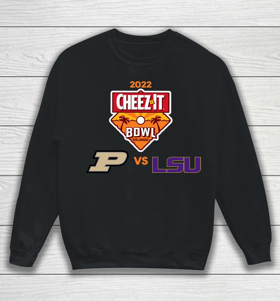 Cheez-It Bowl 2022 Purdue Vs Lsu Matchup White Sweatshirt