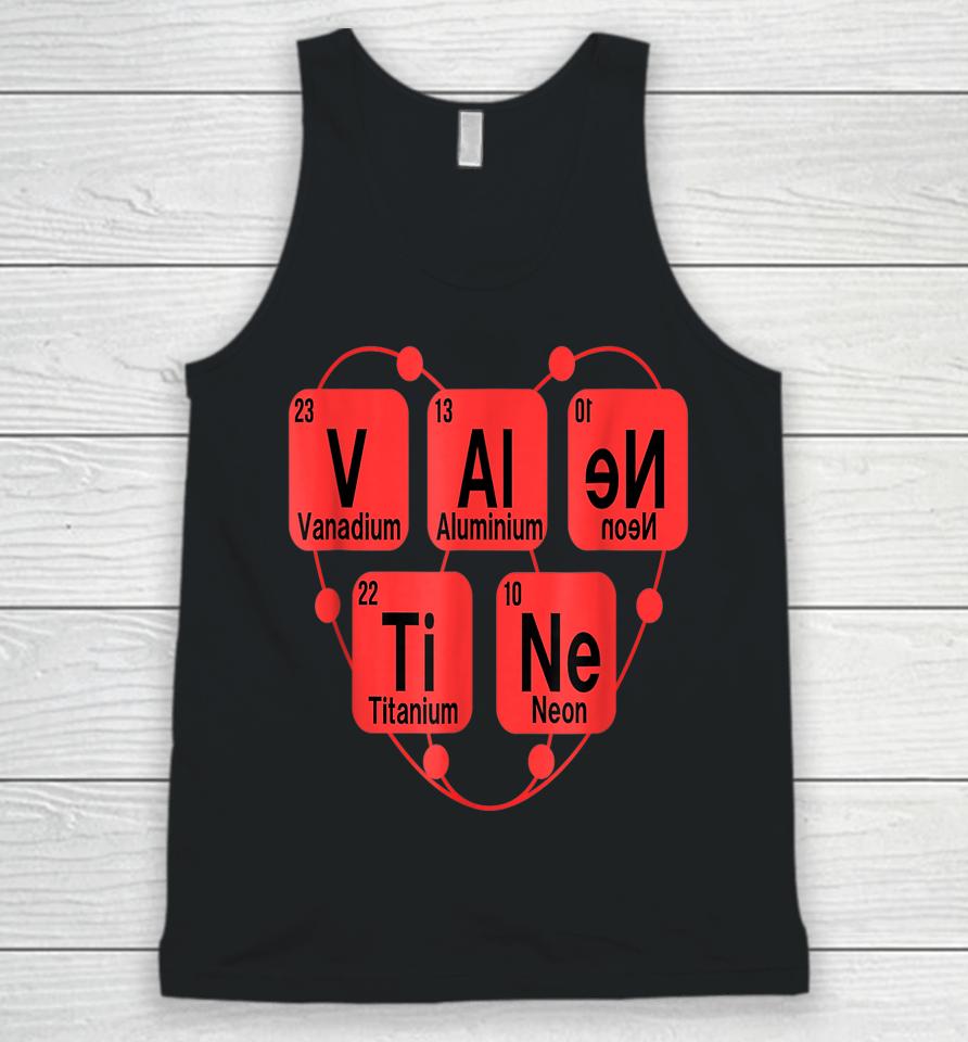 Chemistry Periodic Table Valentine's Day Unisex Tank Top