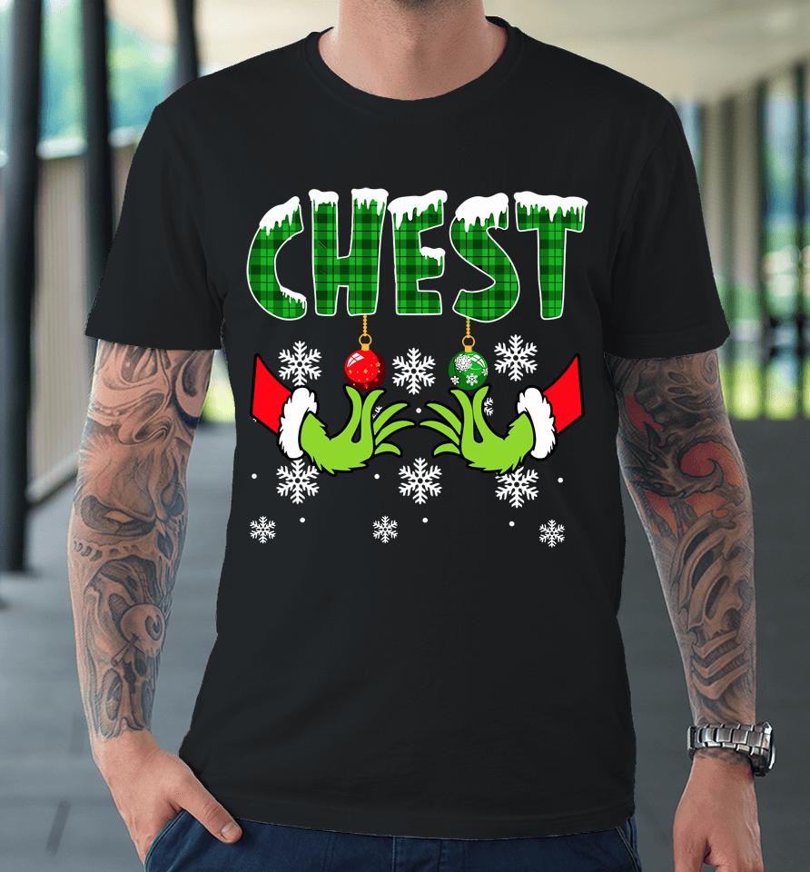 Chest Nuts Christmas Shirt Funny Matching Couple Chestnuts Premium T-Shirt
