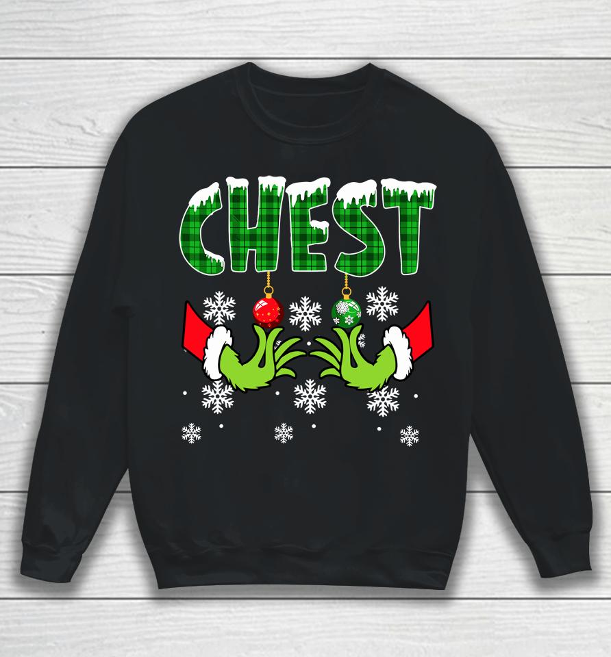 Chest Nuts Christmas Shirt Funny Matching Couple Chestnuts Sweatshirt