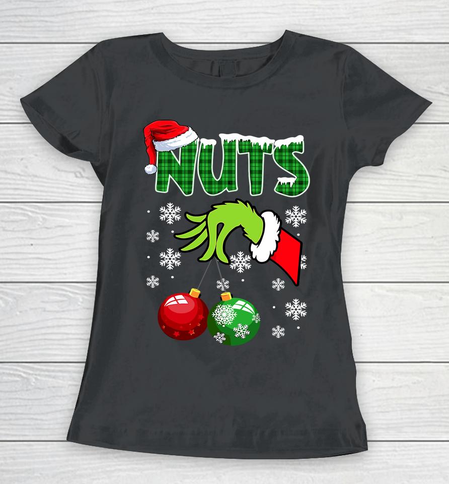 Chest Nuts Matching Chestnuts Funny Christmas Couples Nuts Women T-Shirt