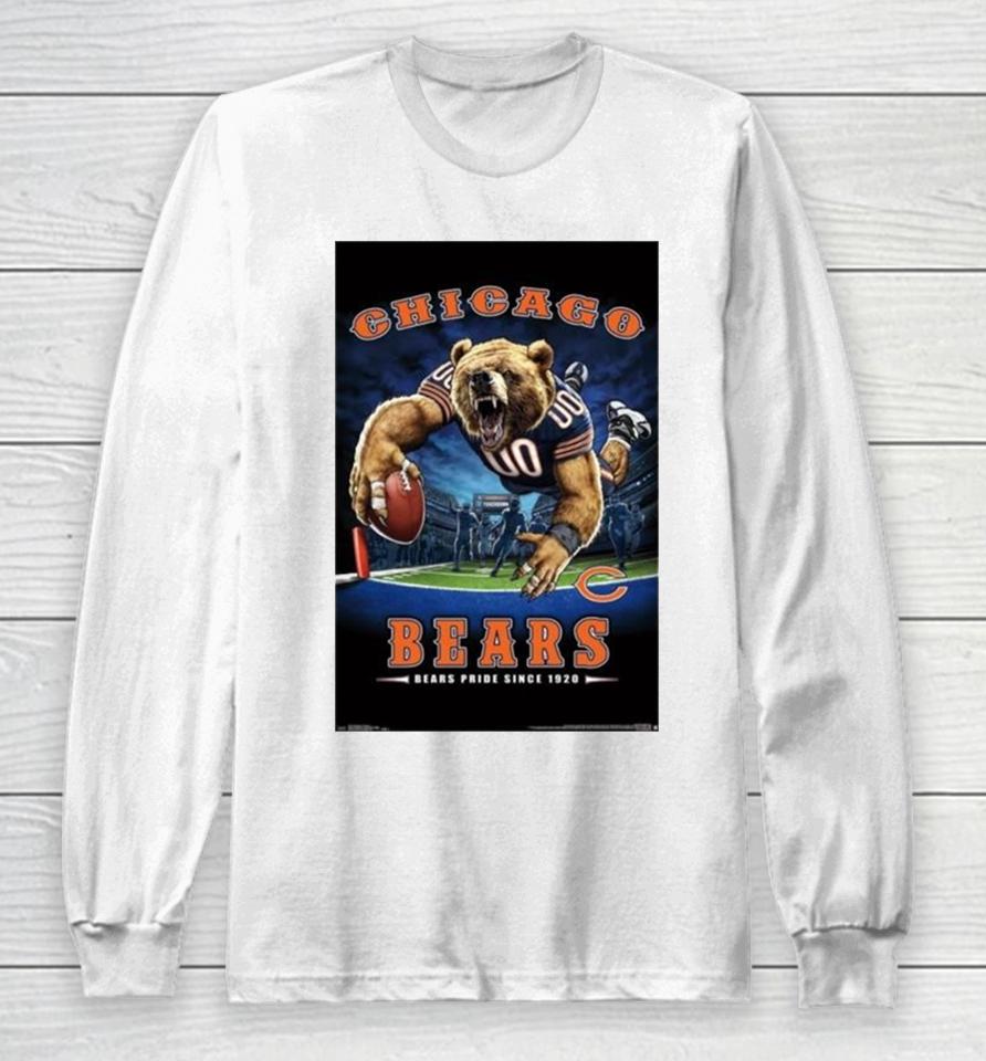 Chicago Bears Bears Pride Since 1920 Nfl Theme Art Poster Long Sleeve T-Shirt