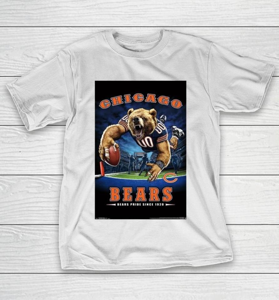 Chicago Bears Bears Pride Since 1920 Nfl Theme Art Poster T-Shirt