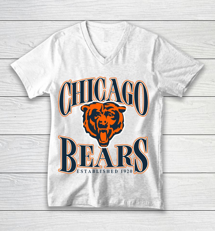 Chicago Bears Fanatics Branded Heathered Charcoal Playability Unisex V-Neck T-Shirt