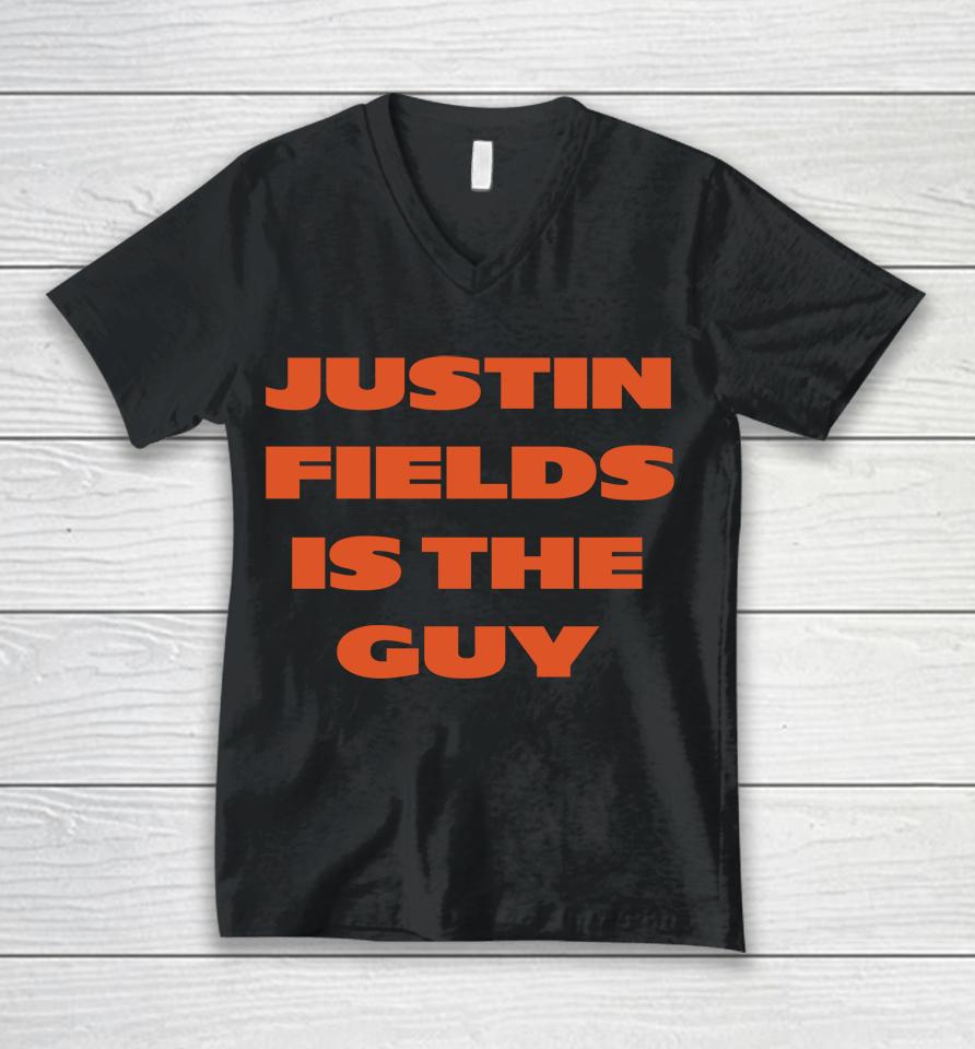 Chicago Bears Justin Fields Is The Guy Unisex V-Neck T-Shirt