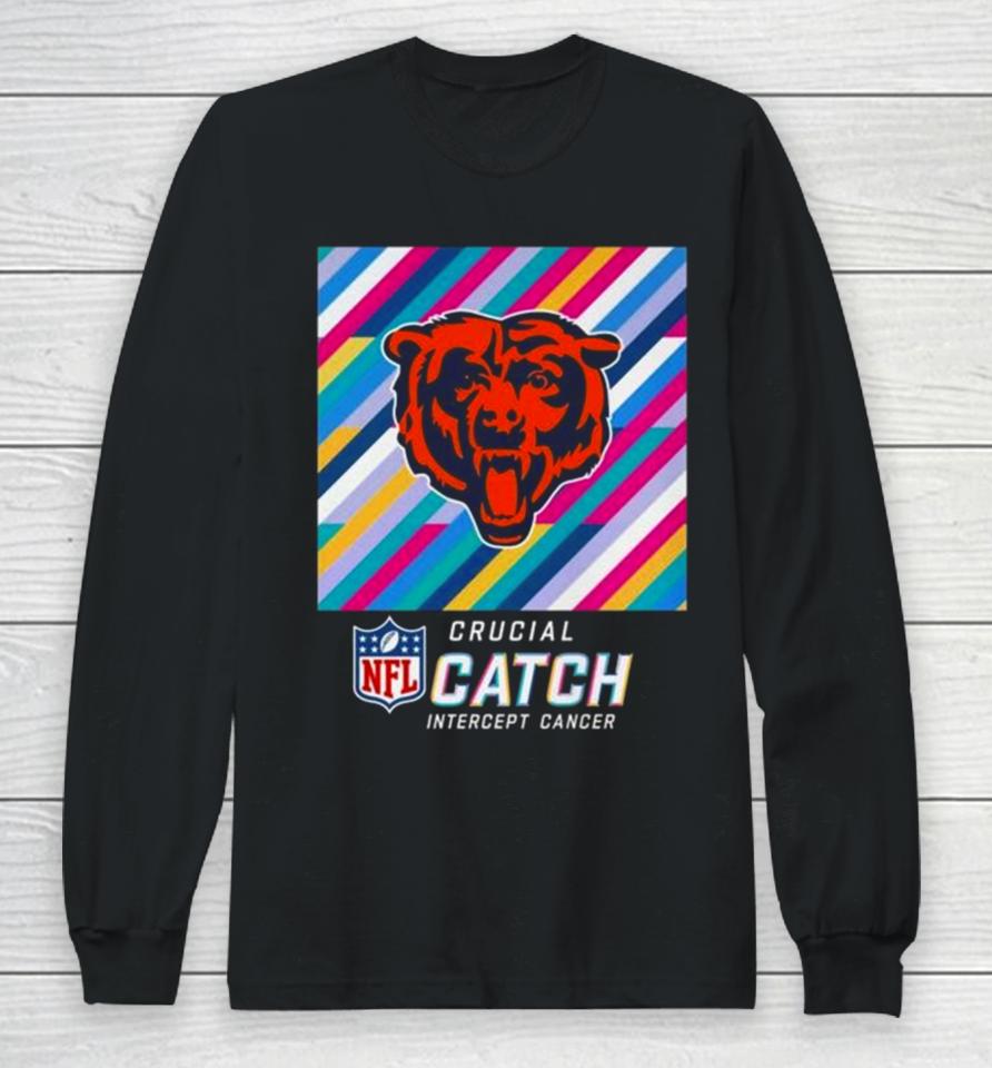 Chicago Bears Nfl Crucial Catch Intercept Cancer Long Sleeve T-Shirt