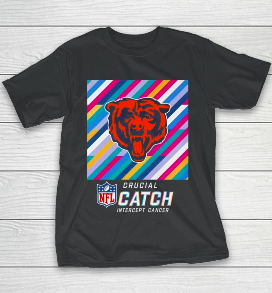 Chicago Bears Nfl Crucial Catch Intercept Cancer Youth T-Shirt