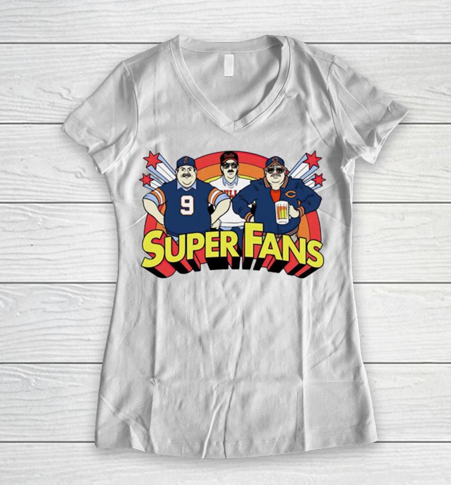 Chicago Bears Super Fans Women V-Neck T-Shirt
