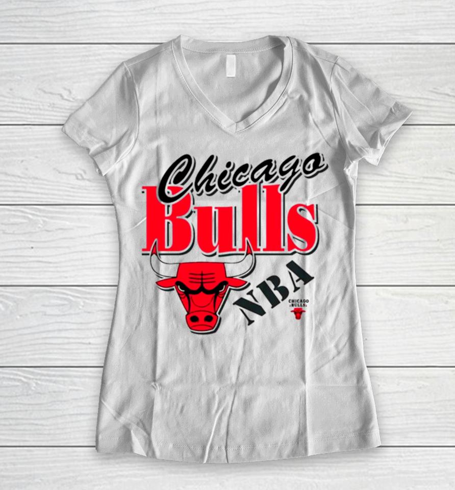 Chicago Bulls Nba Team Basketball Women V-Neck T-Shirt