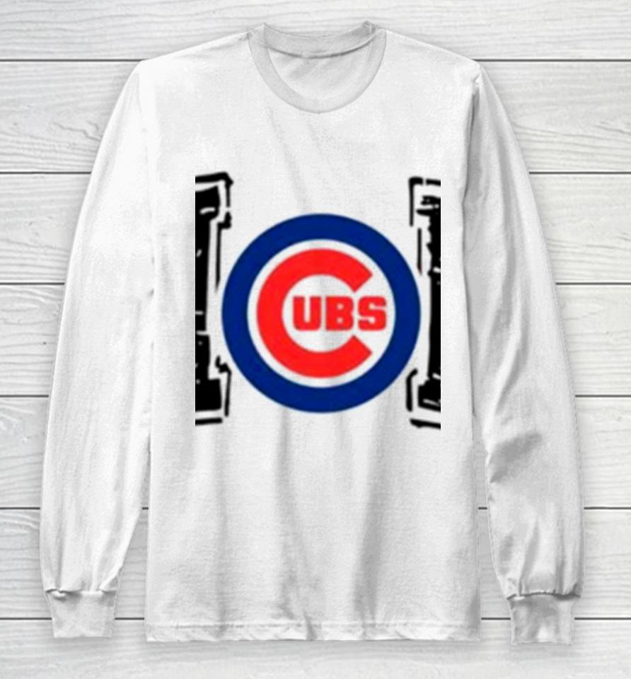Chicago Cubs Baseball Mom Like A Normal Mom But Louder And Prouder Long Sleeve T-Shirt